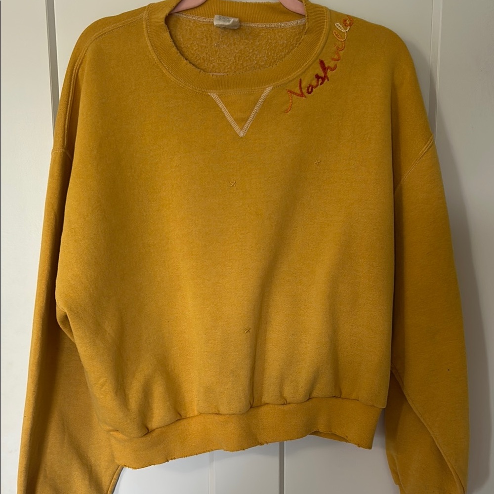 Mustard Yellow Crew Neck Sweater